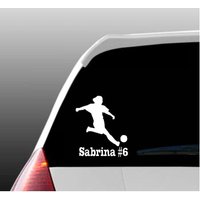 Fensterdeko Fußball Auto Personalisiert von TheKalicoKitty
