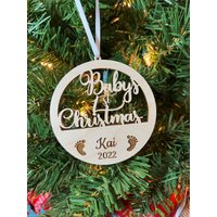 Babys 1. Weihnachtsbaum Ornament Personalisiert von TheKnottyWalnut