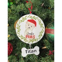 Personalisierter Hunde Weihnachtsschmuck, Hund Weihnachten, Malteser, Shih Tzu, Fell Baby Momma, Tier, Hundeliebhaber Geschenk von TheLandryDesignCo