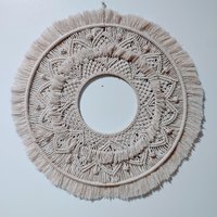 Makramee/Wandbehang Fiber Art Fransen Wohndekor Büro Kinderzimmer Boho Natur Mini von TheLazyDane