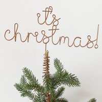 Wire It's Christmas Tree Topper | Weihnachtsdekoration von TheLetterLoftUK