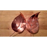 Teller Blume Kupfer Blätter von TheLittleRedShedLLC