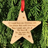 Personalisiert in Erinnerung An Einen Geliebten Menschen & Vers Holz Weihnachtsbaum Dekoration von TheLittleWoodenGift