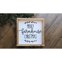 Frohe Weihnachten Schild, Bauernhaus Holzschild Home Wand Dekor Rustikal Geschenk/ Schild Uk von TheLittleWoodenSign
