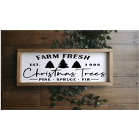 Weihnachtsbaum Schild, Weihnachten Küche Holzschild Haus Wand Dekor Bauernhaus Rustikales Geschenk Geschenk/Bauernhaus Schild Uk von TheLittleWoodenSign