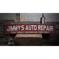 Auto Reparatur Zeichen, Mechaniker Geschenk, Mancave, Benutzerdefinierte Schild - Handgemachtes Rustikales Hölzernes Dekor von TheLiztonSignShop