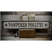 Benutzerdefinierte Hühner Farm Geflügel Schild - Rustikale Handgemachte Distressed Holzschild Dekoration von TheLiztonSignShop
