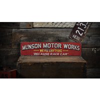 Benutzerdefinierte Motor Works Auto Schild - Rustikale Handgemachte Dekoration Schilder Aus Holz von TheLiztonSignShop