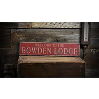 Benutzerdefinierte Rustikales Willkommensschild Aus Holz, Holzschild von TheLiztonSignShop