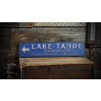 Benutzerdefinierte Seehöhe Pfeilschild, Benutzerdefinierte Seehausdekorationen, Seedekor - Rustikales Handgefertigtes Distressed-Holz Für Lake Benutzerdefinierte Seehöhe Pfeilschild, Benutzerdefinierte Seehausdekorationen, Seedekor - Rustikales Handgefertigtes Distressed-Holz Für Lake von TheLiztonSignShop