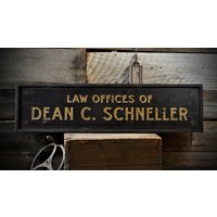 Custom Law Offices Of Sign - Rustikales Handgemachtes Holzschild-Dekor von TheLiztonSignShop