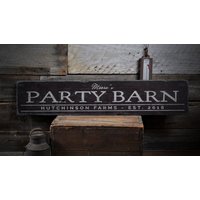 Party-Scheune Zeichen, Dekor, Wand-Dekor, Scheune Schild, Rustikale - Rustikale Handgemachte Party-Dekor Aus Beunruhigtem Holz Party-Scheune Zeichen, Dekor, Wand-Dekor, Scheune Schild, Rustikale - Rustikale Handgemachte Party-Dekor Aus Beunruhigtem Holz von TheLiztonSignShop