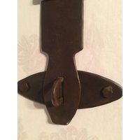 Mittelgroße 18Th Century Hand Geschmiedete Antike Reproduktion Vorhängeschloss Hasp, Truhenkasten Hardware von TheLockandBoxShoppe