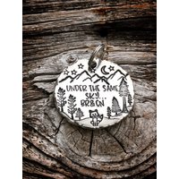 Fern Beziehung Geschenk Valentinstag Für Freund Unter Dem Gleichen Himmel Ihn Sie Fox Keychain Berge von TheLonelyMoose