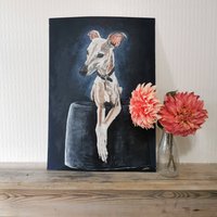 Whippet - Kunstdruck von TheMCGallery