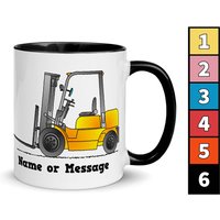 Personalisierte Gabelmast Lkw-Tasse Benutzerdefinierte Keramikkaffeetasse Personalisierte Gabelmast Lkw-Tasse Benutzerdefinierte Keramikkaffeetasse von TheMagicCrayons