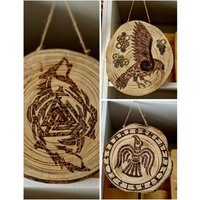Baumscheiben Mit Brandmalerei von TheMagicRunenShop