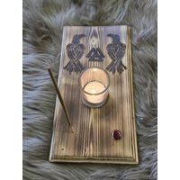 Motiv Teelichthalter Mit Räucherkegel U. Räucherstäbchen Funktion/Verschiedene Motive von TheMagicRunenShop