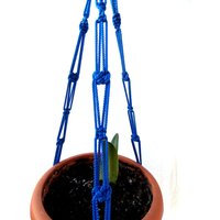 Blaue Blumenampel - 24 Zoll 3mm Hängen Blumentopf Indoor Outdoor Geschenk-Idee von TheMagicalNodules