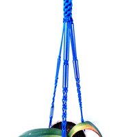 Blaue Makramee Pflanze Aufhänger 40 Zoll 3mm - Hängen Blumentopf Indoor Outdoor von TheMagicalNodules