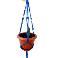 Blaue Makramee Pflanze Halter 20 Zoll 3mm Hängende Pflanzer Aufhänger Outdoor Oder Indoor Dekor Wandbehang Fenster Schnur Geschenkidee von TheMagicalNodules