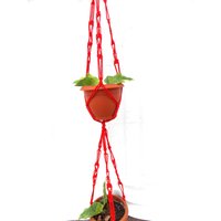 Doppelt Rot Makramee Pflanze Aufhänger 50 Zoll 5mm - Hängen Blumentopf Indoor Outdoor Geschenk-Idee von TheMagicalNodules