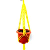 Gelb Macrame Pflanze Aufhänger 28 Zoll 3mm - Hängen Blumentopf Indoor Outdoor von TheMagicalNodules