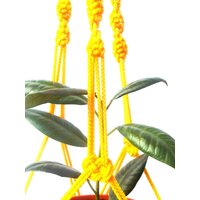 Gelbe Mini Pflanze Aufhänger Makramee Hängen Pflanzer 20 Zoll 3mm Wandbehang Indoor Oder Outdoor-Dekor Geschenkidee Blumentopf von TheMagicalNodules
