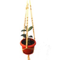 Geschenk-Idee - Makramee Plant Halter 24 Zoll 3mm Zimt Hängen Blumentopf Indoor Outdoor von TheMagicalNodules
