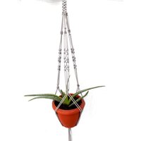 Grau Makramee Plant Aufhänger 24 Zoll 3mm - Hängen Blumentopf Indoor Outdoor Geschenk-Idee von TheMagicalNodules