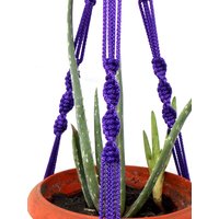 Lila Starke Makramee Mini Pflanze Aufhänger 20 Zoll 3mm Wandbehang Blumentopf Hängen Pflanzer Indoor Oder Outdoor-Dekor Muster Geschenk-Idee von TheMagicalNodules