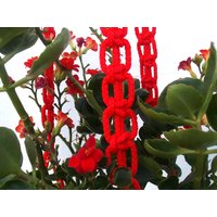 Roter Makramee Blumenaufhänger 36 Zoll 3mm Hängender Übertopf Wandbehang Blumentopf Fensterdekoration Innen - Oder Außendekoration von TheMagicalNodules