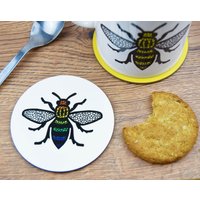 Regenbogen-Mosaik Manchester Worker Bee Runder Untersetzer - Hergestellt in Großbritannien Mancunian Gift Manc Und Stolzer Lgbtq Pride von TheManchesterShop