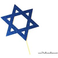 Chanukka Fotobooth Requisiten - Glitter Foto Davidstern Prop Glitter Photobooth von TheManicMoose