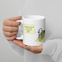 Clippy Mug - Existential Crisis Humor Office Nostalgia Vintage Tech Meme Humorous Ceramic Cup Perfect Gift For Techies & Thinkers Clippy Mug - Existential Crisis Humor Office Nostalgia Vintage Tech Meme Humorous Ceramic Cup Perfect Gift For Techies & Thinkers von TheMemePress