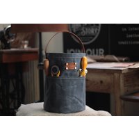 Gewachste Canvas-Werkzeugtasche | Werkzeug Organizer - Aufbewahrungstasche Handwerker Werkzeugtasche Werkzeugkorb von TheMillStory