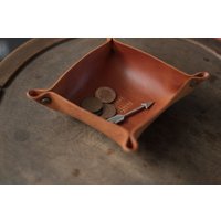 Ledertablett | Aufbewahrungstablett - Valet Tablett Dekorativer Schreibtisch Organizer von TheMillStory