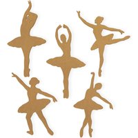 Ballerina Silhouetten | 5 Ballerinas -Ausschnitt, Wohnkultur, Tänzerdekor, Aus Hochwertigem Karton Geschnitten, Erhältlich Von 12 Bis 42 Zoll Groß von TheMonogramCorner