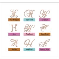 Buchstabe H Cake Topper Rustikales Holz - Lackierbar, 13cm Hoch von TheMonogramCorner