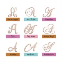 Cake Topper Buchstabe A Rustikales Holz - Bemalbar, 12 cm Hoch von TheMonogramCorner