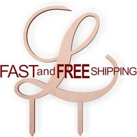 Cake Topper Buchstabe L 12cm Hoch, Zum Bemalen von TheMonogramCorner