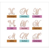 Cake Topper Buchstabe M Rustikales Holz - Bemalbar, 12 cm Hoch von TheMonogramCorner