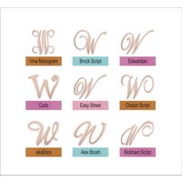 Cake Topper Holz Initialen - Rustikal, Lackierbar, 12cm Hoch von TheMonogramCorner