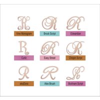 Cake Topper Rustikale Holz Initiale - Bemalbar, 13 cm Hoch von TheMonogramCorner
