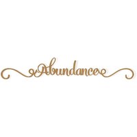 Abundance Wall Script Decor Word - Religiöser Dekor Ausschnitt, Art Wohnkultur, Hochwertiger Karton, Bereit Zum Malen von TheMonogramCorner