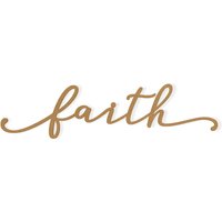 Faith - Cut Out, Wandkunst, Home Decor, Wandbehang, Aus Hochwertigem Karton Geschnitten, Erhältlich Von 5 Bis 42 Zoll von TheMonogramCorner