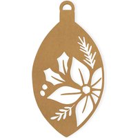 Ornament, Weihnachtsschmuck, Blumenornament, Ausgeschnitten, Wandkunst, Wohnkultur, Wandbehang, Qualitätskarton, Bereit Zum Anmalen von TheMonogramCorner