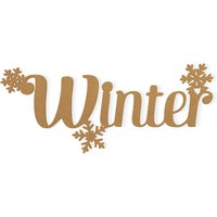 Schild Winter, Cut Out, Wandkunst, Wohnkultur, Wandbehang, Aus Hochwertigem Karton Geschnitten, Erhältlich Von 5 Bis 42 Zoll von TheMonogramCorner