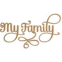 Wanddekor-Wortausschnitt Meine Familie - Ausschnitt, Wohnkultur, Geschnitten Aus Qualitätskarton, Erhältlich Von 5 Bis 36 Zoll Lang von TheMonogramCorner