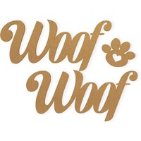 Hundeliebhaber Wand Wörter, Holz Ausschnitt Wuff | Unvollendet, Mehrere Größen von TheMonogramCorner